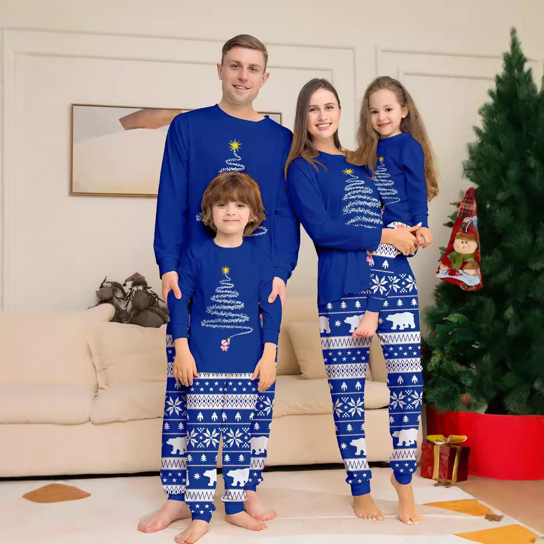 Christmas Parent-Child Pajamas Set Fashion Xmas Matching Set Home Family Outfits