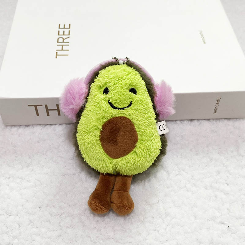 Hot Fun Vegetable Series Earphones Eggplant Pumpkin Avocado Plush Doll - Picture 26 of 27