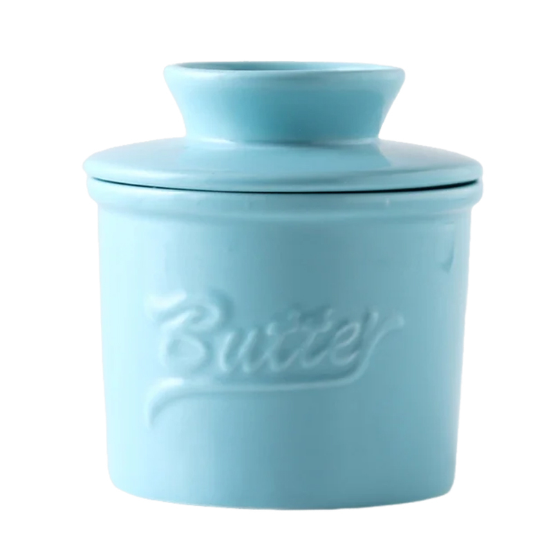 Ceramic Butter Storage Container Unique Appearance Glossy Finish Butter Tray