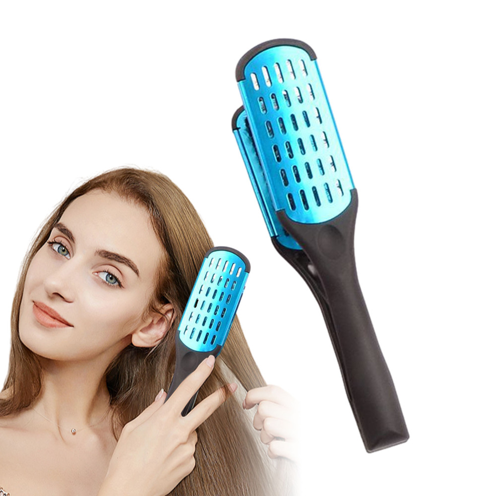 Straightening Comb Boar Bristle Clamp Hair Brush V-shaped Comb Clip for Women - Picture 21 of 23