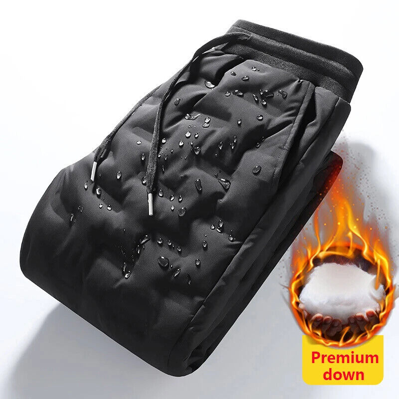 Thermal Trousers Mens Padded Thicken Sweatpants Winter Casual Sports Warm Pants - Picture 10 of 10