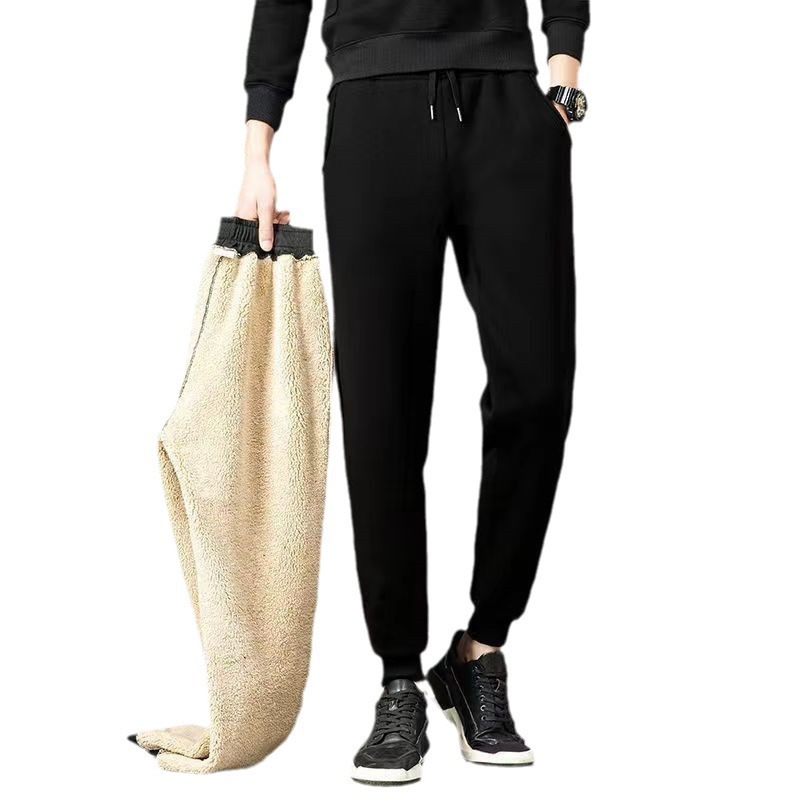 Men's Thermal Fleece Lined Sweatpants Trousers Winter Thicken Warm Casual Pants