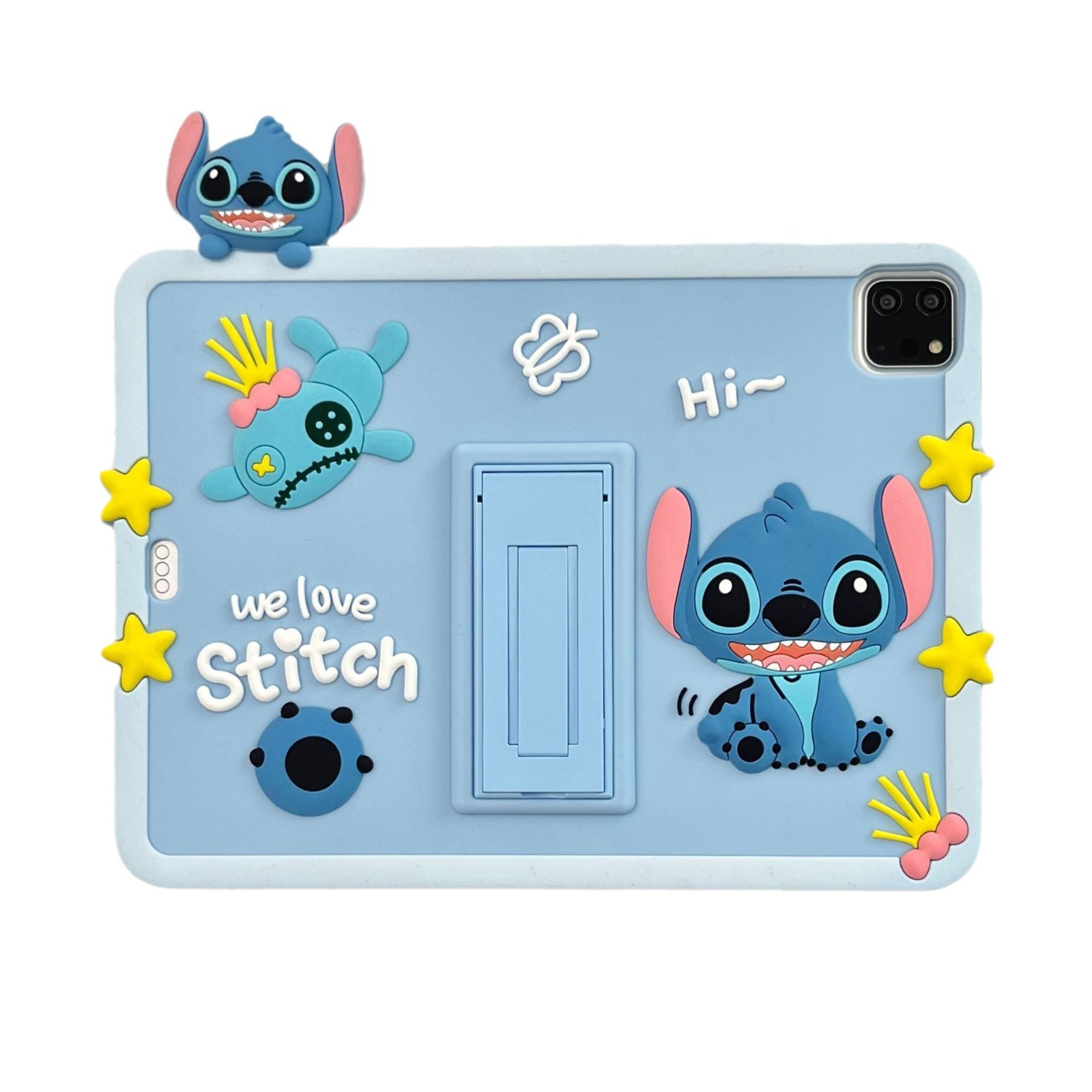 Cute Stitch Silicone Shockproof Stand Case For iPad 7/8/9/10th 10.2 10.9 Air10.9 - Picture 12 of 13