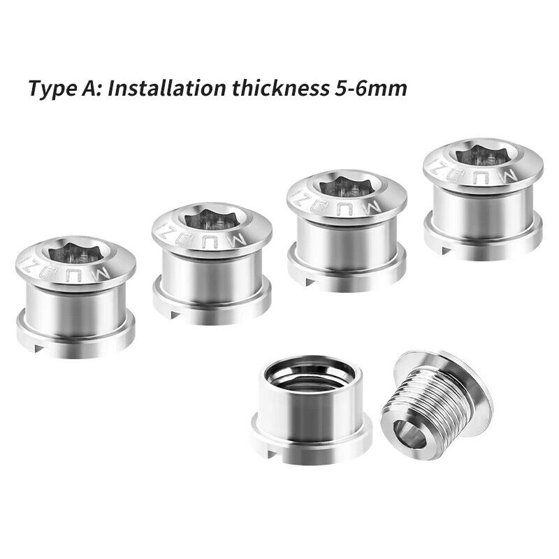 4Pcs MTB Chain Crank Chainring Bolt Set Screws Road Bike Tc4 Titanium - Picture 27 of 44