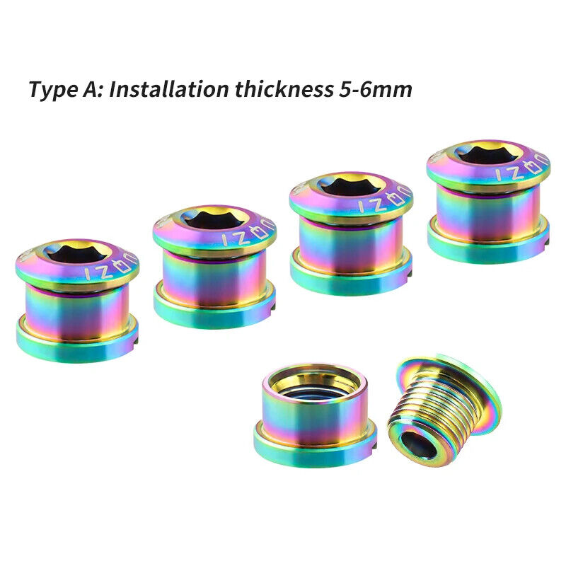 4Pcs MTB Chain Crank Chainring Bolt Set Screws Road Bike Tc4 Titanium - Picture 28 of 44
