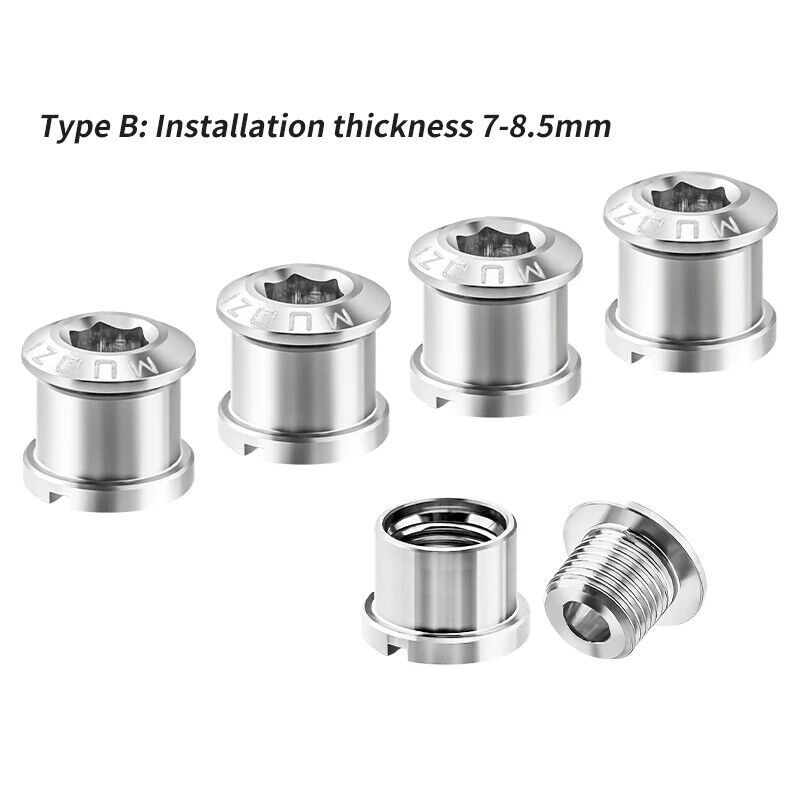 4Pcs MTB Chain Crank Chainring Bolt Set Screws Road Bike Tc4 Titanium - Picture 31 of 44