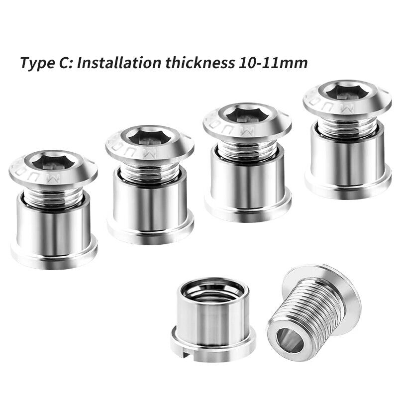 4Pcs MTB Chain Crank Chainring Bolt Set Screws Road Bike Tc4 Titanium - Picture 35 of 44