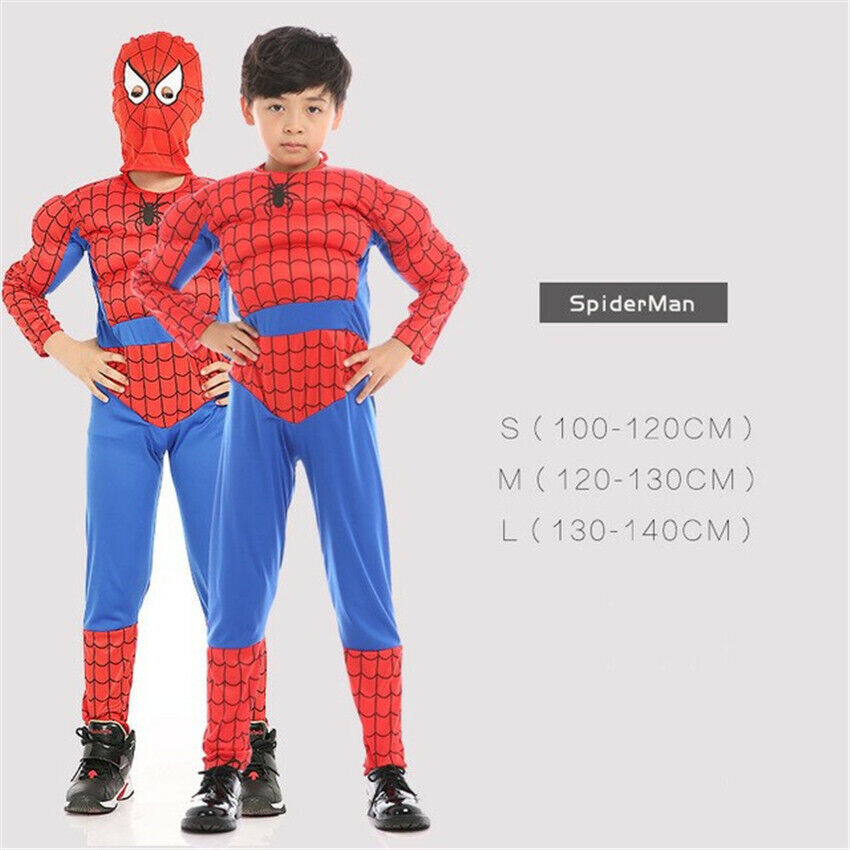 Kids Boys Superhero Costume Cosplay Halloween Carnival Party Fancy Dress UK - Picture 3 of 16