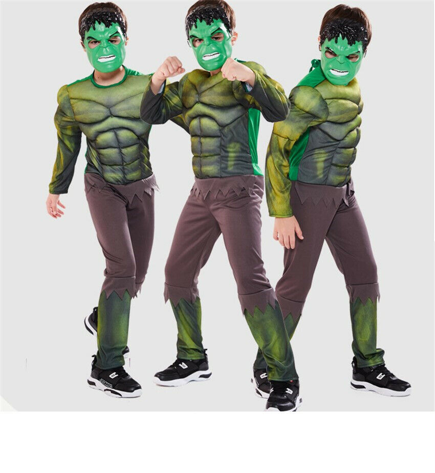 Kids Boys Superhero Costume Cosplay Halloween Carnival Party Fancy Dress UK - Picture 4 of 16