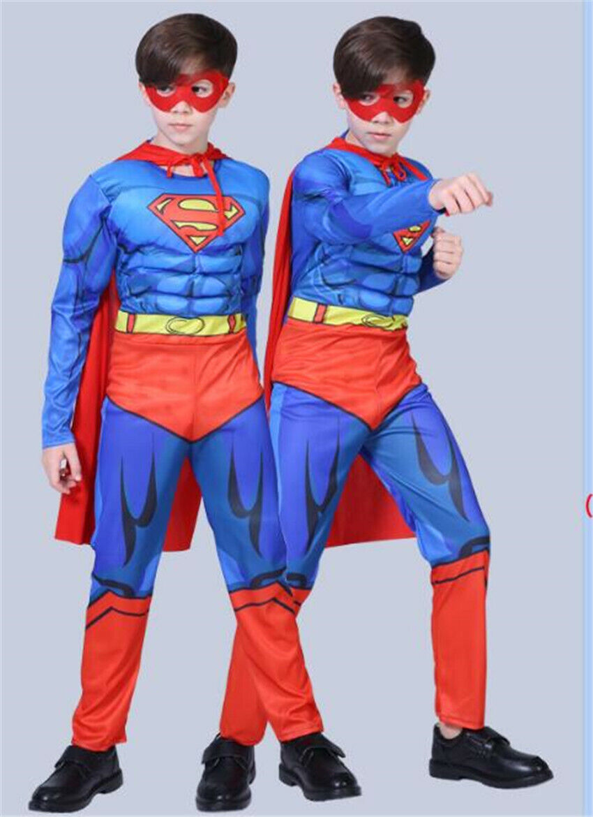 Kids Boys Superhero Costume Cosplay Halloween Carnival Party Fancy Dress UK - Picture 12 of 16