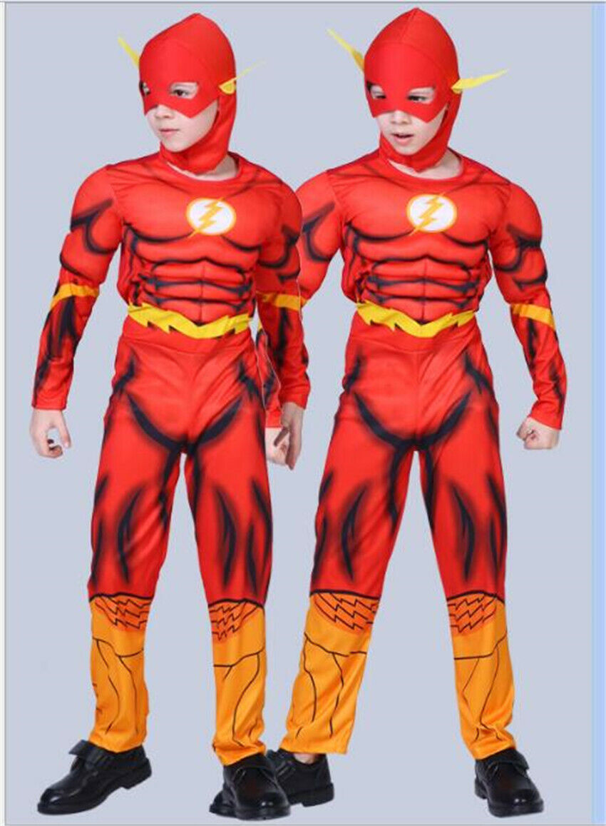 Kids Boys Superhero Costume Cosplay Halloween Carnival Party Fancy Dress UK - Picture 15 of 16
