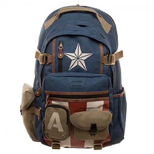 Hot Marvel Avengers Deadpool Captain America Backpack Anime Cartoon Backpacks Ou - Picture 26 of 27