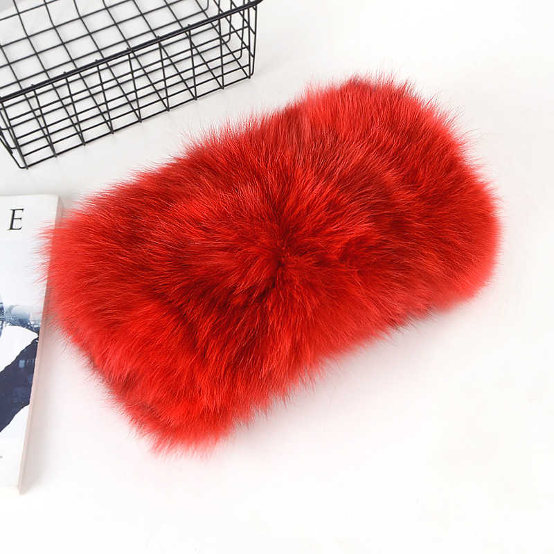 New Womens Real Fox Fur Handbag Warm Purse Wallet Party Bag Cross Body Shoulder - Picture 23 of 35