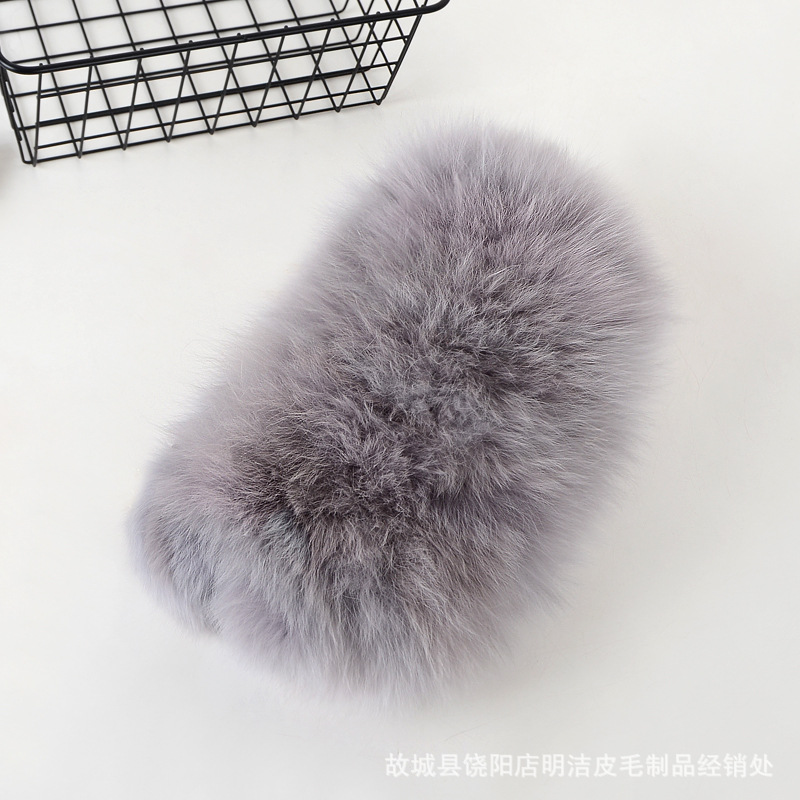New Womens Real Fox Fur Handbag Warm Purse Wallet Party Bag Cross Body Shoulder - Picture 25 of 35