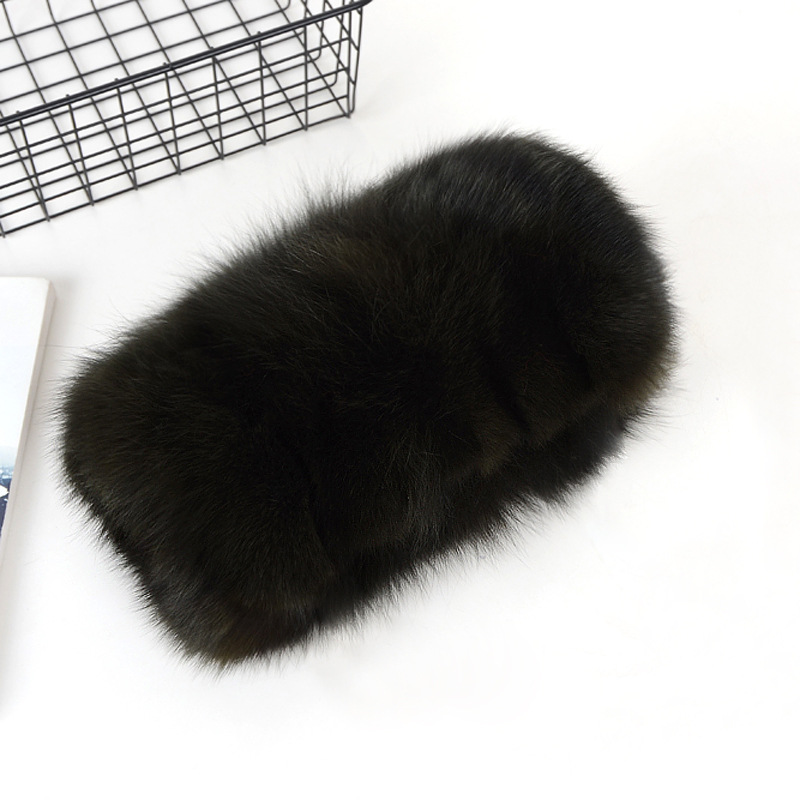 New Womens Real Fox Fur Handbag Warm Purse Wallet Party Bag Cross Body Shoulder - Picture 35 of 35