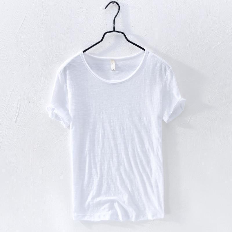 Mens Thin Casual Solid Base Shirt Top T-shirt Round Neck Short Sleeve Undershirt