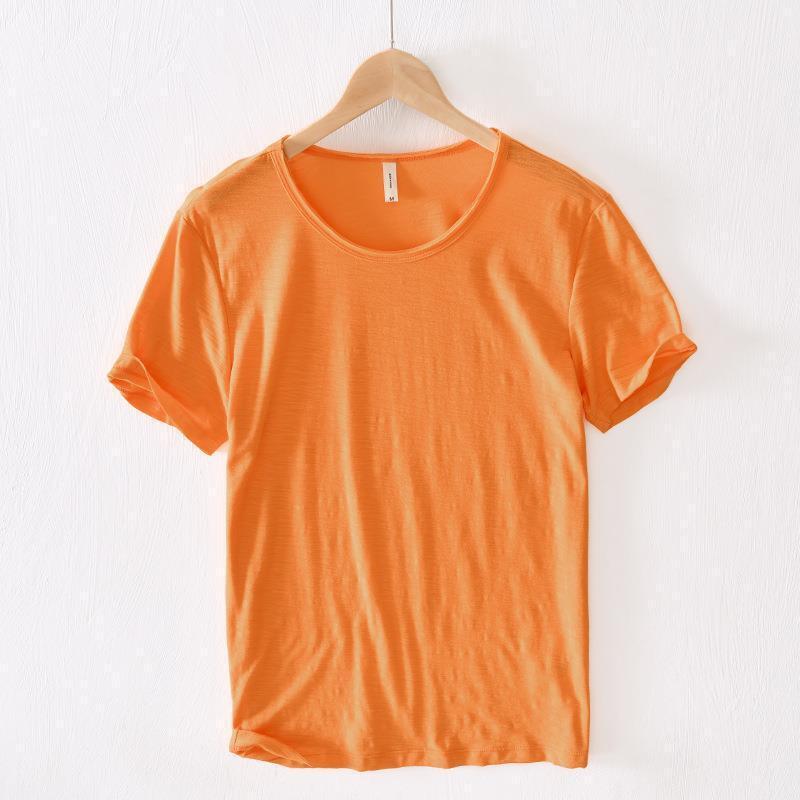 Mens Thin Casual Solid Base Shirt Top T-shirt Round Neck Short Sleeve Undershirt