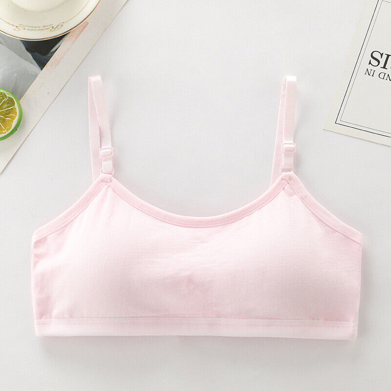 Girl's Bra Crop Tops for 10-13 Years Cotton Underwear Girls Sports Bras 2 Pack - Imagen 12 de 15