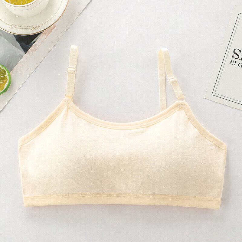 Girl's Bra Crop Tops for 10-13 Years Cotton Underwear Girls Sports Bras 2 Pack - Imagen 13 de 15