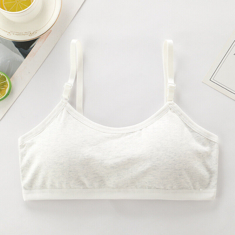 Girl's Bra Crop Tops for 10-13 Years Cotton Underwear Girls Sports Bras 2 Pack - Imagen 15 de 15