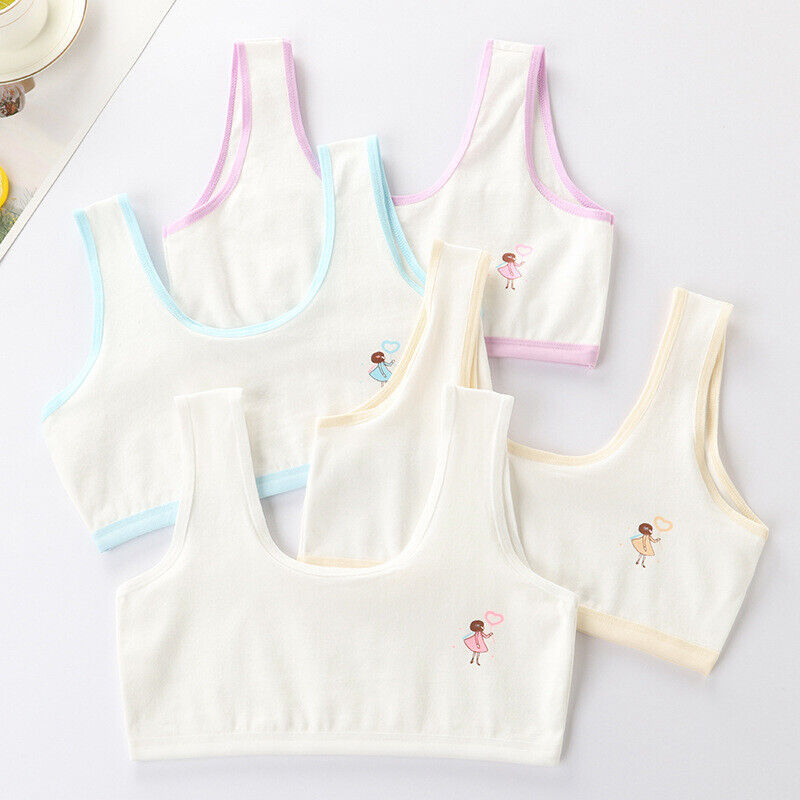 5pcs Girls Training Bras Kids Soft Underwear Children Bras for Teen Girl 8-15Y - Picture 13 of 13