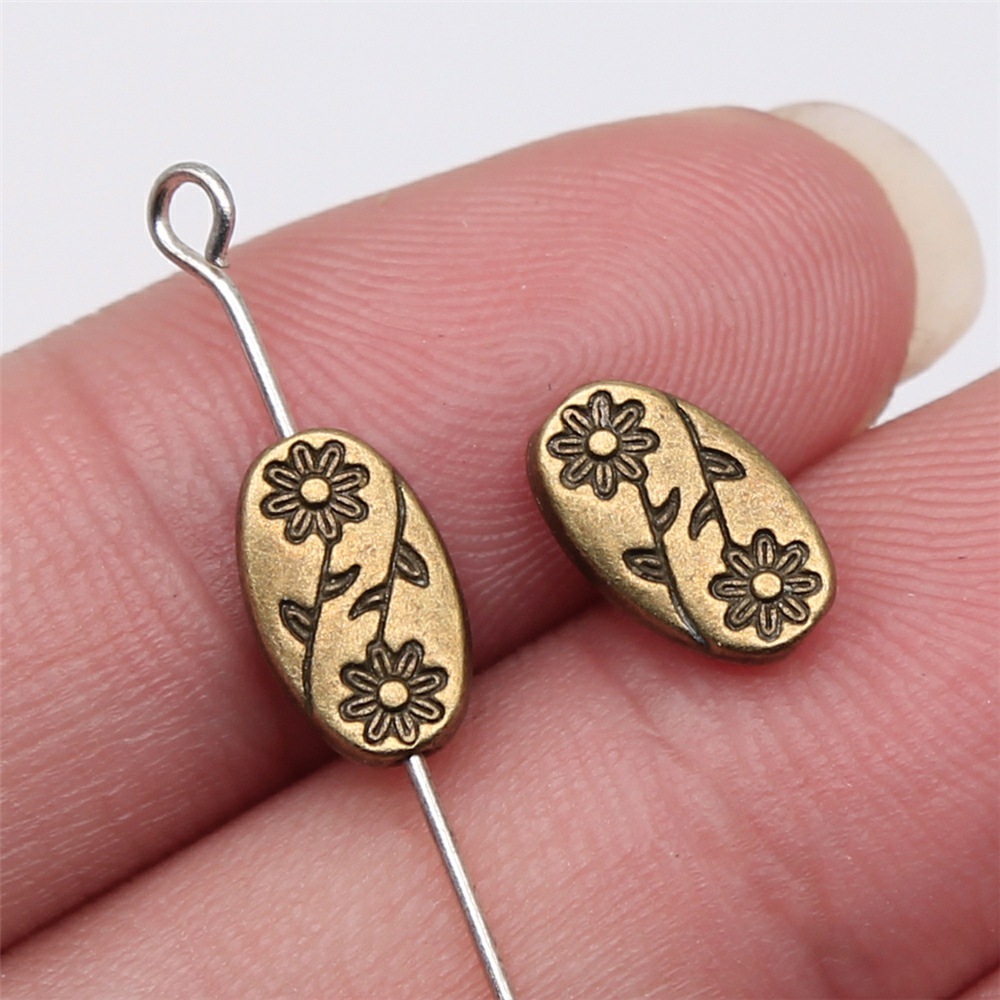 Multicolor 340 Stck. Tibetisch Silber Blume Zwischenring Perlen 10x6x3 mm 0,7 g Zum Selbermachen Handwerk - Bild 6 von 7