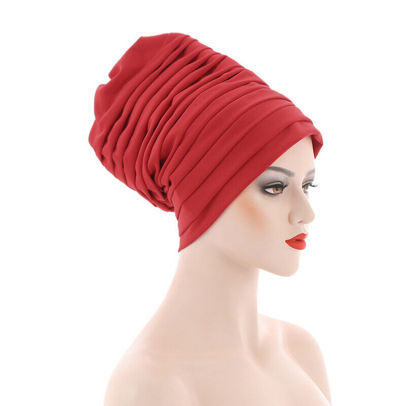 African Women Aso Oke Auto Gele Headtie Bonnet Turban Hijab Head Wrap Scarf Caps - Picture 13 of 24