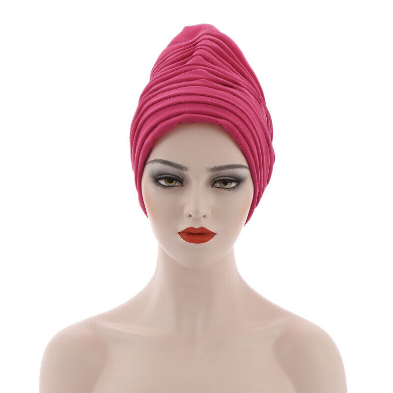 African Women Aso Oke Auto Gele Headtie Bonnet Turban Hijab Head Wrap Scarf Caps - Picture 21 of 24