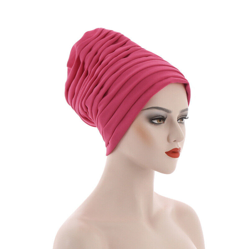 African Women Aso Oke Auto Gele Headtie Bonnet Turban Hijab Head Wrap Scarf Caps - Picture 22 of 24