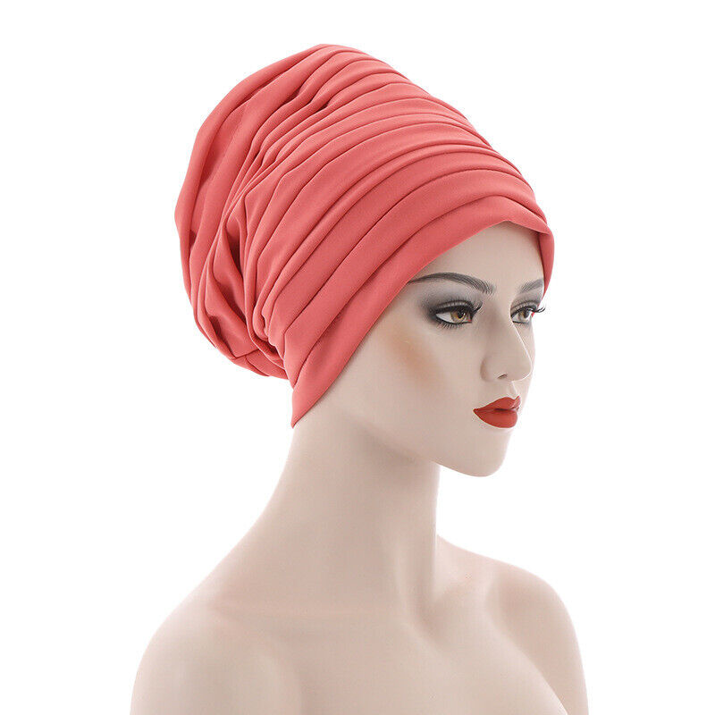African Women Aso Oke Auto Gele Headtie Bonnet Turban Hijab Head Wrap Scarf Caps - Picture 24 of 24