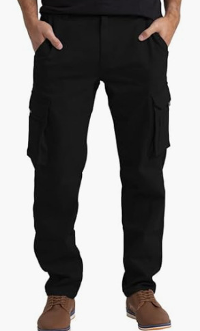 Mens Cargo Combat Flex Work Trouser Relax-Fit Multi Pocket Stretch Workwear Pant - Picture 8 of 14