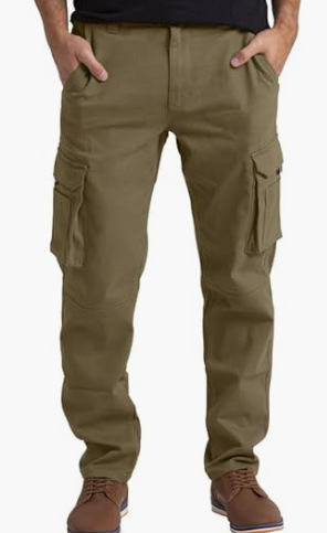 Mens Cargo Combat Flex Work Trouser Relax-Fit Multi Pocket Stretch Workwear Pant - Picture 9 of 14