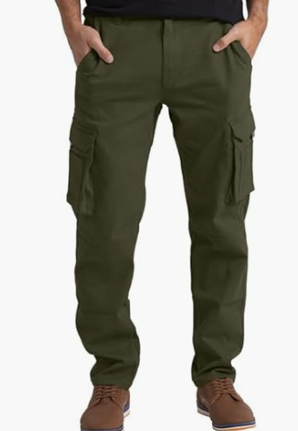 Mens Cargo Combat Flex Work Trouser Relax-Fit Multi Pocket Stretch Workwear Pant - Picture 11 of 14