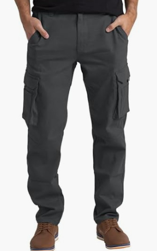 Mens Cargo Combat Flex Work Trouser Relax-Fit Multi Pocket Stretch Workwear Pant - Picture 14 of 14