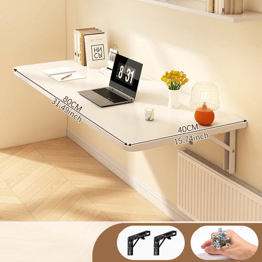 Home Folding Wall Mounted Desk Computer Desk Study Workstation Writing Table UK - Picture 15 of 18