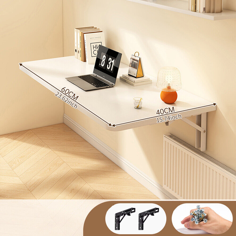 Home Folding Wall Mounted Desk Computer Desk Study Workstation Writing Table UK - Picture 17 of 18