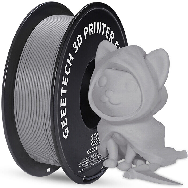 Geetech 3D Printer Filaments PLA/PETG/TPU/Wood/HS/PLA/Matte PLA/ABS+ 1KG/roll