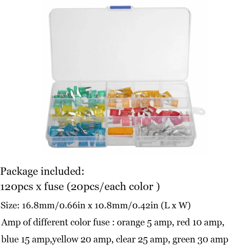 Car  Mini/Small/standard Blades Fuse Kit Automotive Blades Fuse Assortment set