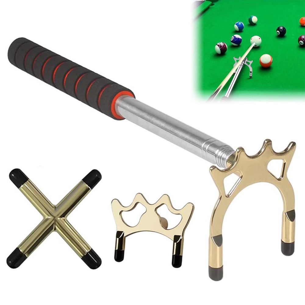 Stainless Steel Pool Cue Rest Easy to Carry with Compact Size Design For Snooker - Picture 10 of 11