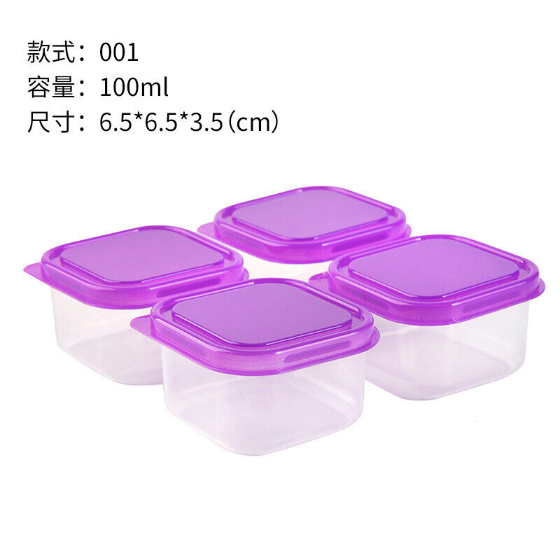 6/12X Mini Plastic Storage Containers Clear Small Box with Lids Food Storage Pot