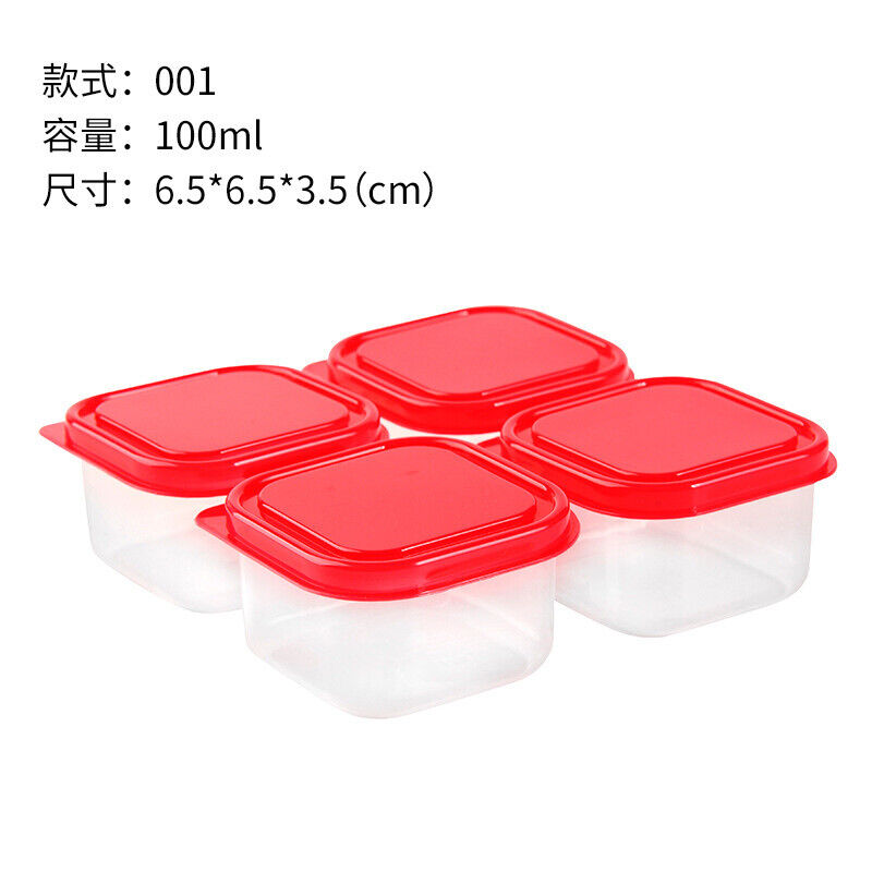 6/12X Mini Plastic Storage Containers Clear Small Box with Lids Food Storage Pot