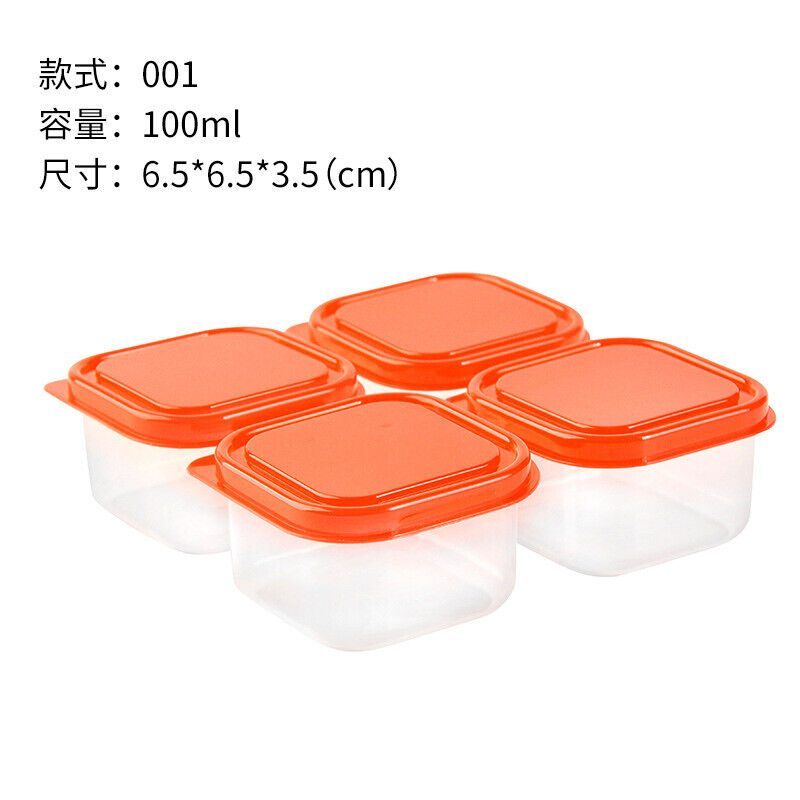 6/12X Mini Plastic Storage Containers Clear Small Box with Lids Food Storage Pot