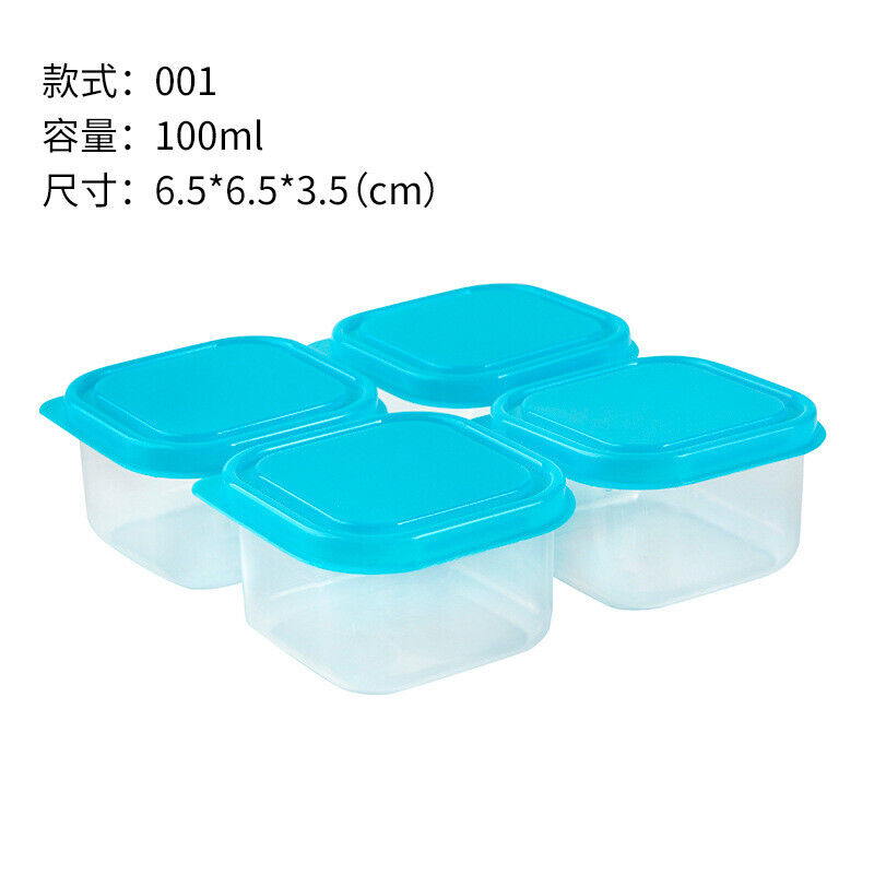 6/12X Mini Plastic Storage Containers Clear Small Box with Lids Food Storage Pot