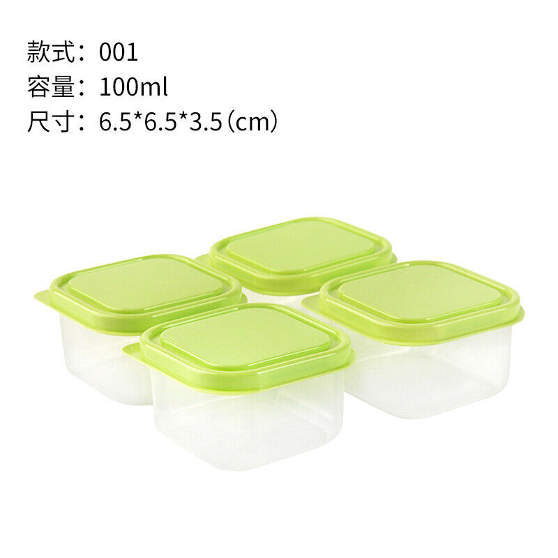 6/12X Mini Plastic Storage Containers Clear Small Box with Lids Food Storage Pot