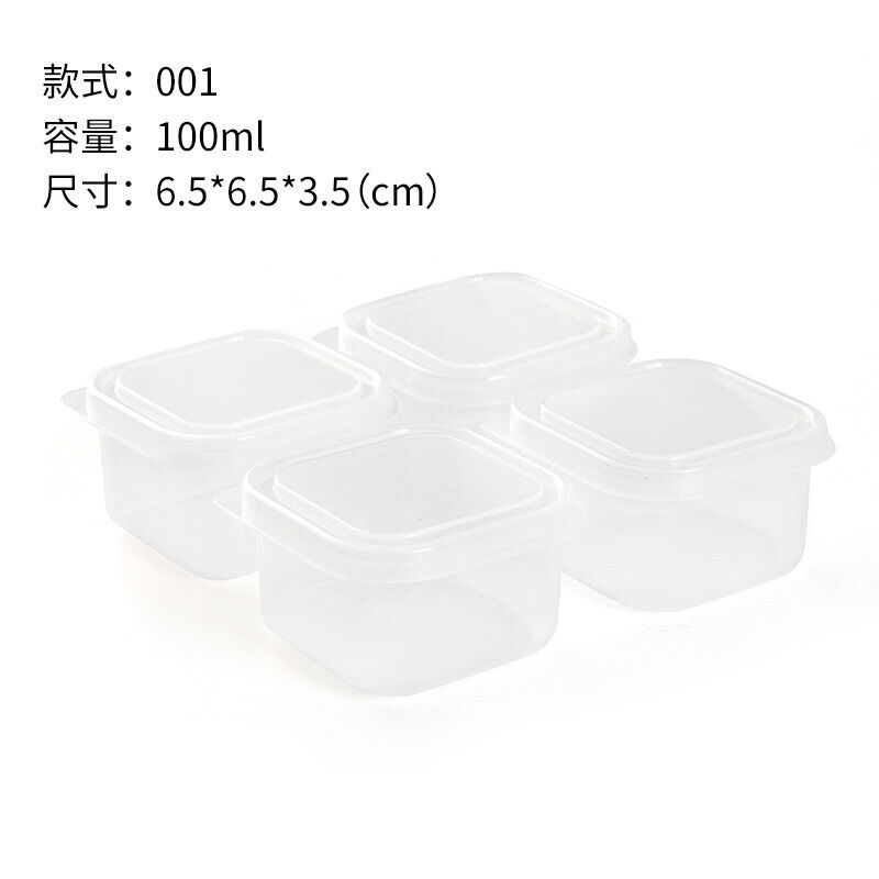 6/12X Mini Plastic Storage Containers Clear Small Box with Lids Food Storage Pot