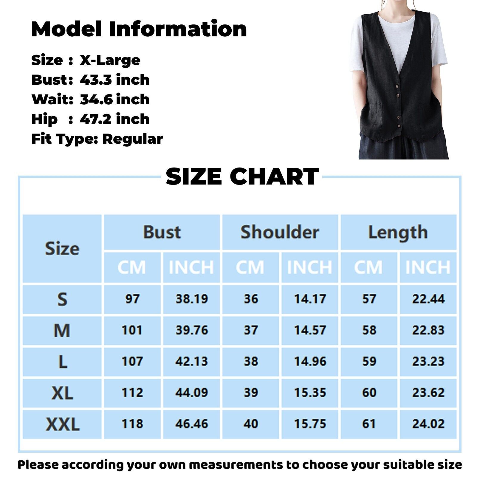 Women Faux Cotton Linen Sleeveless Vest Ladies Buttons Waistcoat Casual Tank Top