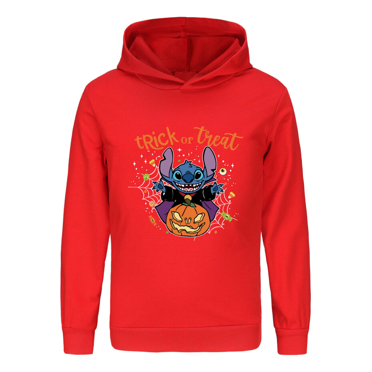 Girls Boys Stitch Hoodies Longsleeve Sweatshirt Kids Halloween Jumper Pullover - Picture 27 of 51