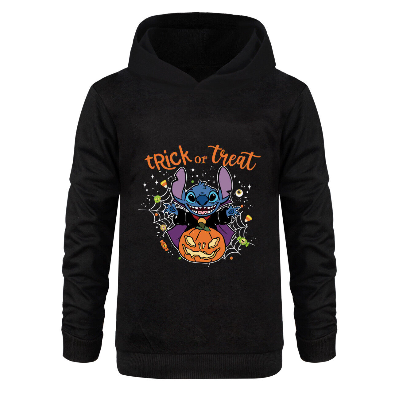 Girls Boys Stitch Hoodies Longsleeve Sweatshirt Kids Halloween Jumper Pullover - Picture 31 of 51