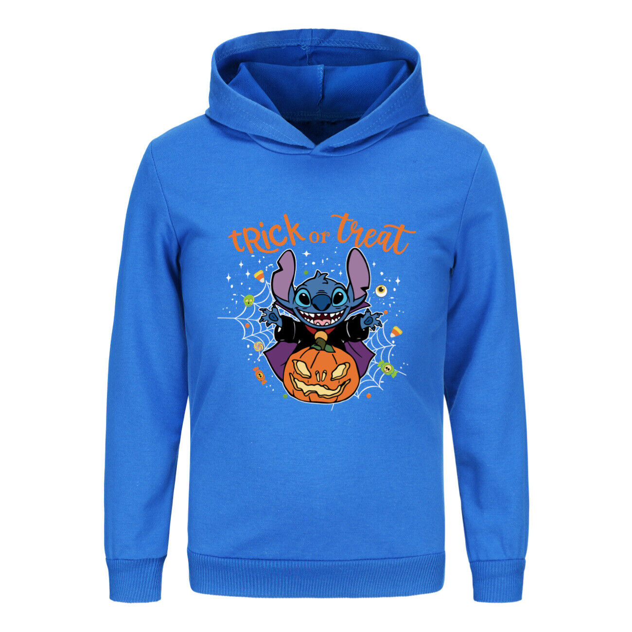 Girls Boys Stitch Hoodies Longsleeve Sweatshirt Kids Halloween Jumper Pullover - Picture 34 of 51