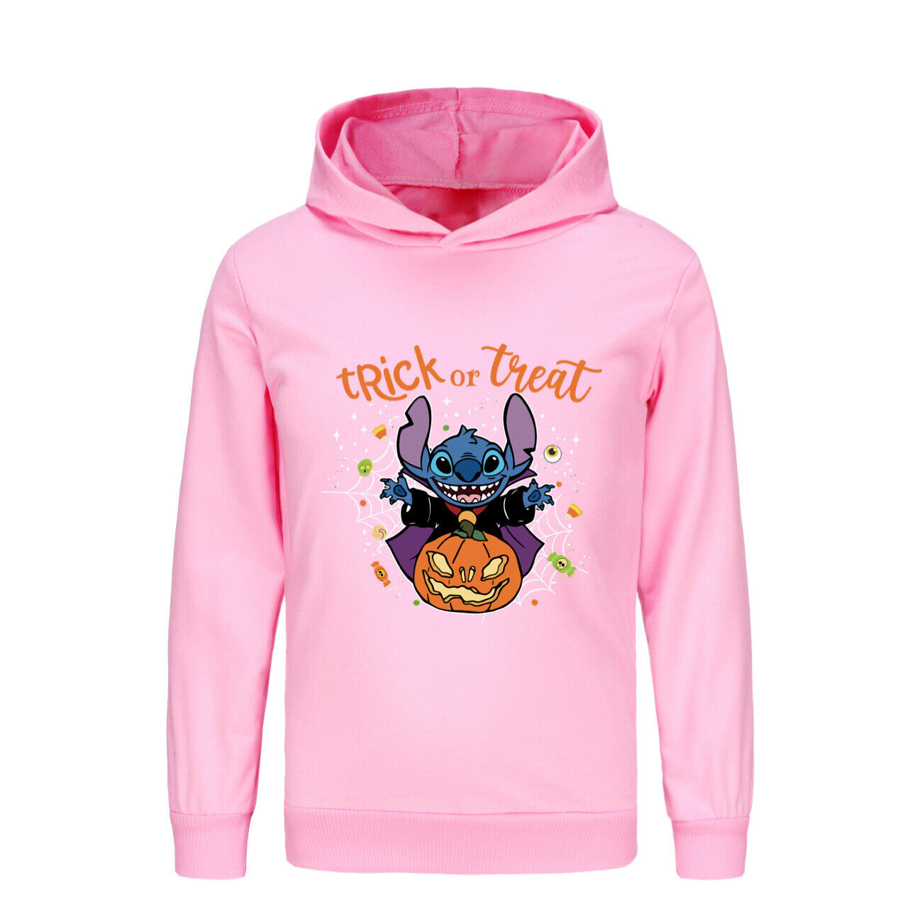 Girls Boys Stitch Hoodies Longsleeve Sweatshirt Kids Halloween Jumper Pullover - Picture 35 of 51